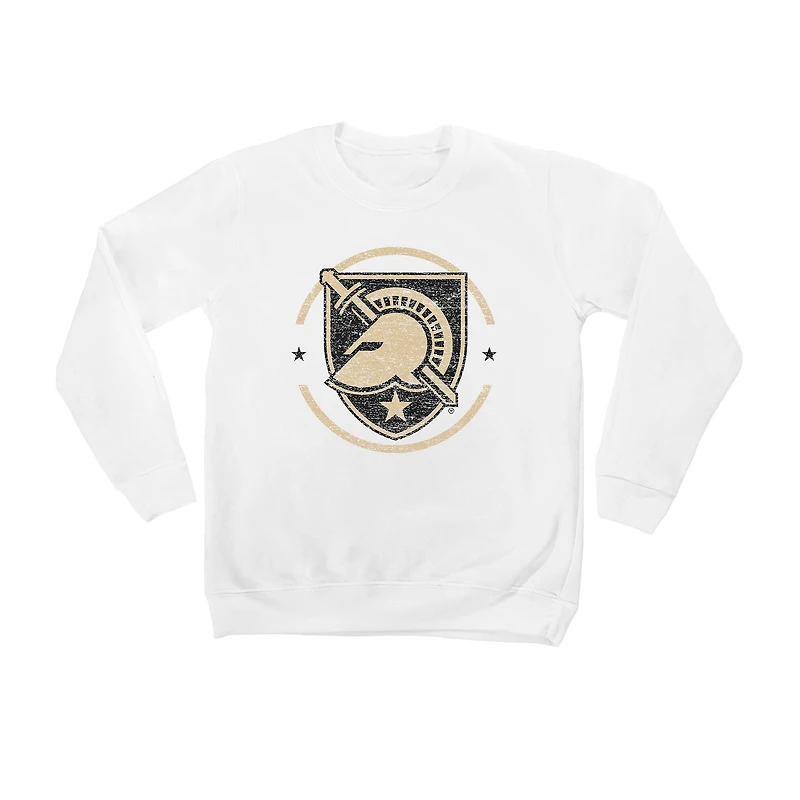 Youth White Army Black Knights End Zone Pullover Sweatshirt