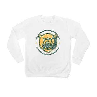 Youth White Baylor Bears End Zone Pullover Sweatshirt