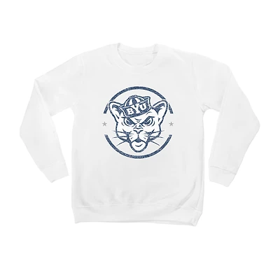 Youth White BYU Cougars End Zone Pullover Sweatshirt