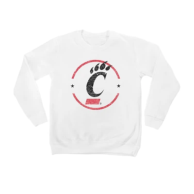Youth White Cincinnati Bearcats End Zone Pullover Sweatshirt
