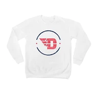 Youth White Dayton Flyers End Zone Pullover Sweatshirt