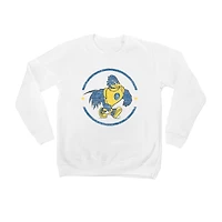 Youth White Delaware Fightin' Blue Hens End Zone Pullover Sweatshirt