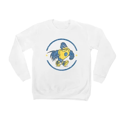Youth White Delaware Fightin' Blue Hens End Zone Pullover Sweatshirt
