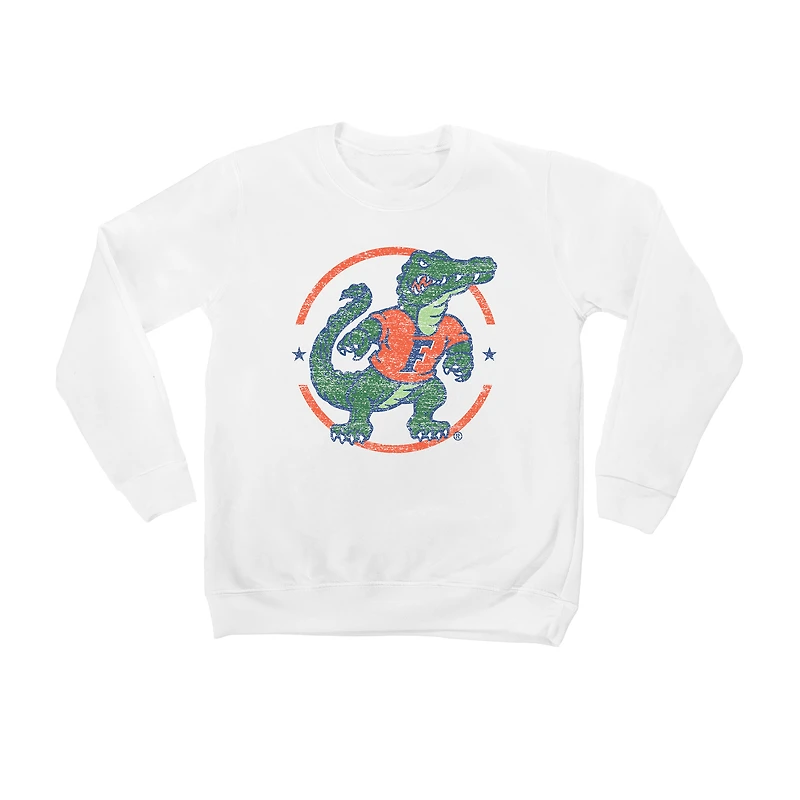 Youth White Florida Gators End Zone Pullover Sweatshirt