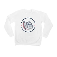 Youth White Gonzaga Bulldogs End Zone Pullover Sweatshirt
