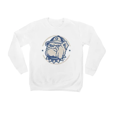 Youth White Georgetown Hoyas End Zone Pullover Sweatshirt