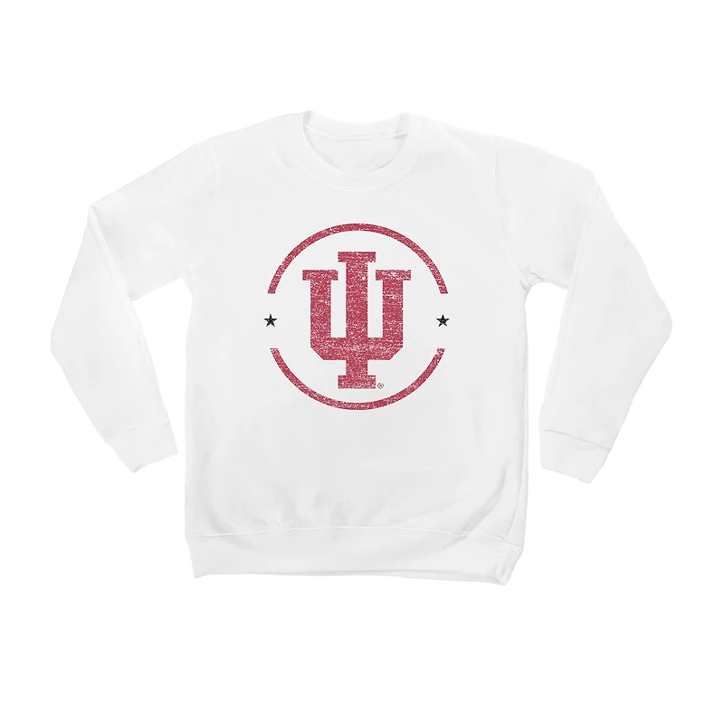 Youth White Indiana Hoosiers End Zone Pullover Sweatshirt
