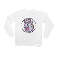 Youth White James Madison Dukes End Zone Pullover Sweatshirt