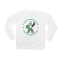 Youth White North Dakota End Zone Pullover Sweatshirt