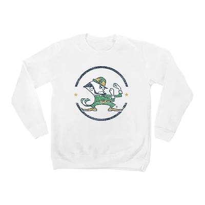 Youth White Notre Dame Fighting Irish End Zone Pullover Sweatshirt
