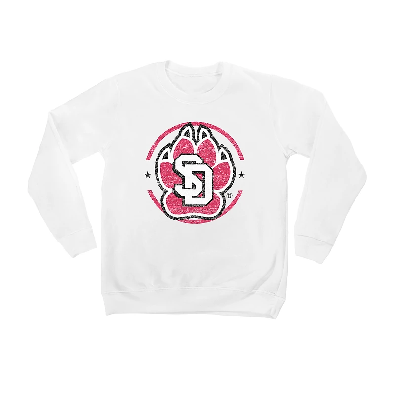 Youth White South Dakota Coyotes End Zone Pullover Sweatshirt