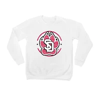 Youth White South Dakota Coyotes End Zone Pullover Sweatshirt