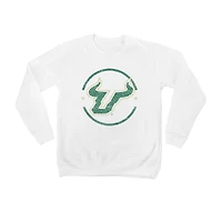 Youth White South Florida Bulls End Zone Pullover Sweatshirt