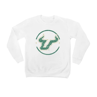 Youth White South Florida Bulls End Zone Pullover Sweatshirt
