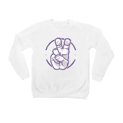 Youth White TCU Horned Frogs End Zone Pullover Sweatshirt