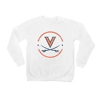 Youth White Virginia Cavaliers End Zone Pullover Sweatshirt