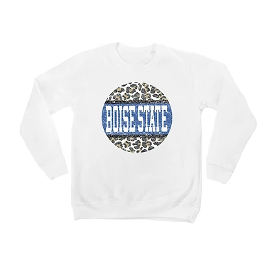 Youth White Boise State Broncos Scoop & Score Pullover Sweatshirt