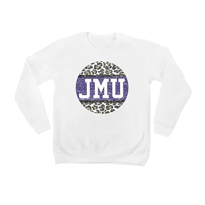 Youth White James Madison Dukes Scoop & Score Pullover Sweatshirt