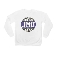 Youth White James Madison Dukes Scoop & Score Pullover Sweatshirt