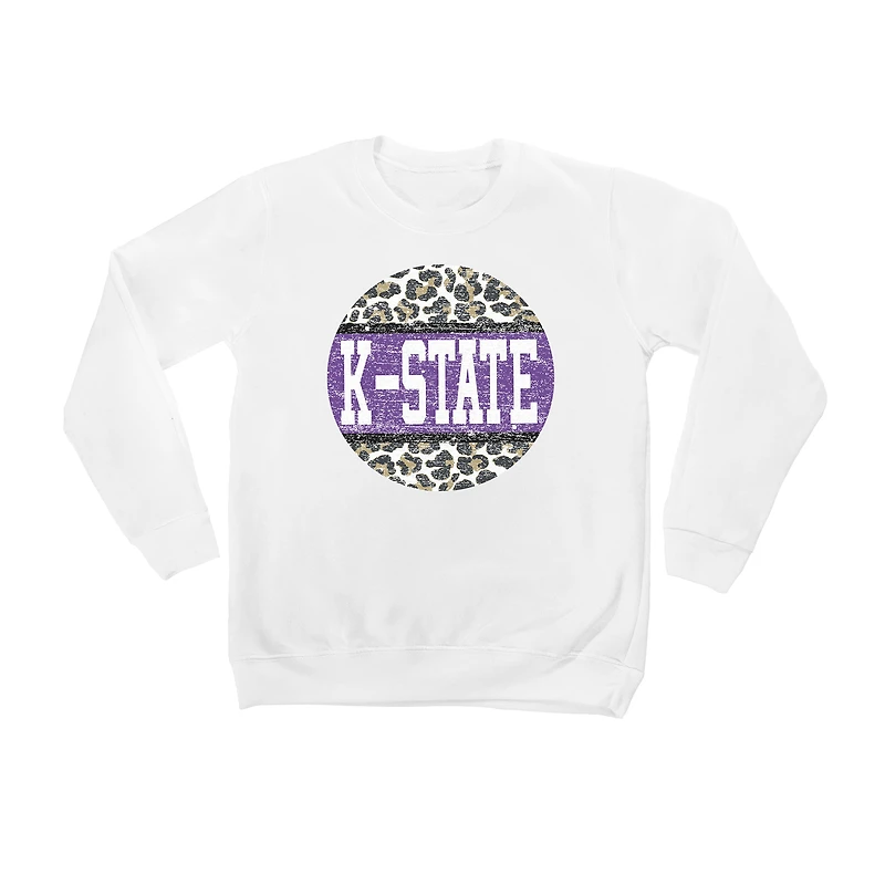 Youth White Kansas State Wildcats Scoop & Score Pullover Sweatshirt