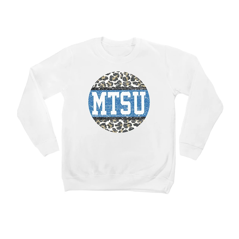 Youth White MTSU Blue Raiders Scoop & Score Pullover Sweatshirt