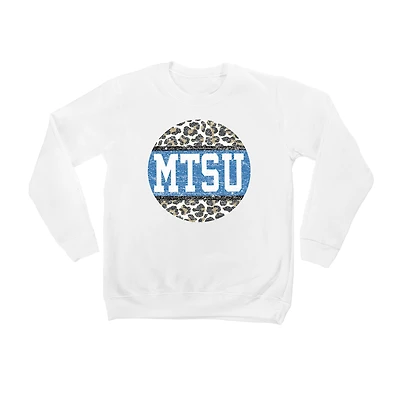 Youth White MTSU Blue Raiders Scoop & Score Pullover Sweatshirt