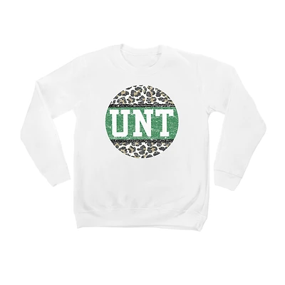 Youth White North Texas Mean Green Scoop & Score Pullover Sweatshirt