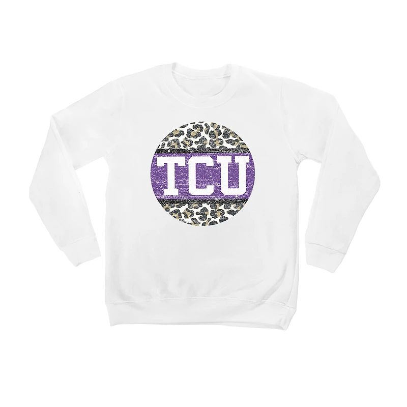 Youth White TCU Horned Frogs Scoop & Score Pullover Sweatshirt