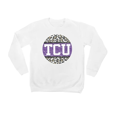 Youth White TCU Horned Frogs Scoop & Score Pullover Sweatshirt