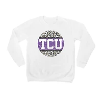 Youth White TCU Horned Frogs Scoop & Score Pullover Sweatshirt