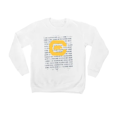 Youth White Cal Bears Bold Type Pullover Sweatshirt