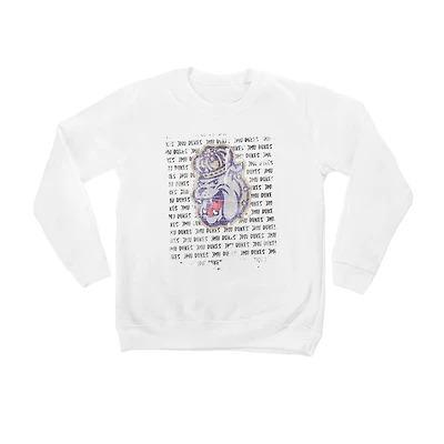 Youth White James Madison Dukes Bold Type Pullover Sweatshirt