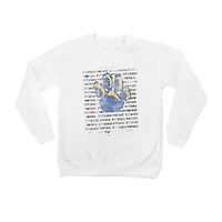 Youth White Pitt Panthers Bold Type Pullover Sweatshirt