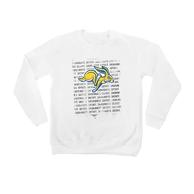 Youth White South Dakota State Jackrabbits Bold Type Pullover Sweatshirt