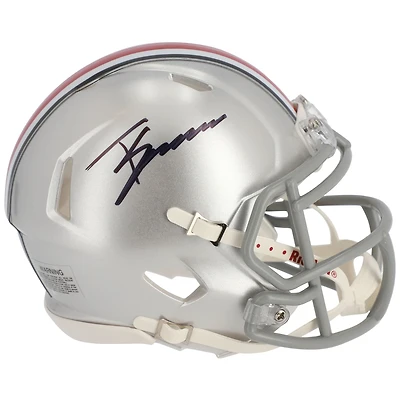 Trey Sermon Ohio State Buckeyes Autographed Riddell Speed Mini Helmet