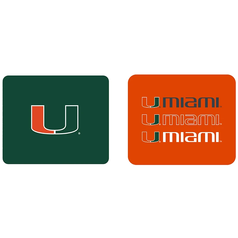 Miami Hurricanes Classic Mousepad 2-Pack