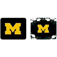 Michigan Wolverines Floral Mousepad 2-Pack
