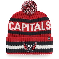 Men's '47 Red Washington Capitals Bering Cuffed Knit Hat with Pom