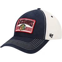 Men's '47 Black Chicago Blackhawks Shaw MVP Adjustable Hat