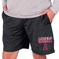 Men's Concepts Sport Charcoal Los Angeles Angels Bullseye Knit Jam Shorts