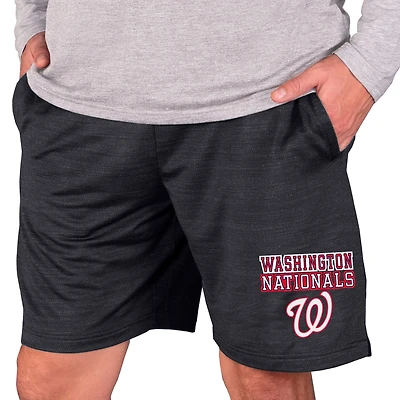 Men's Concepts Sport Charcoal Washington Nationals Bullseye Knit Jam Shorts