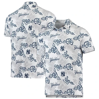 Men's Reyn Spooner White New York Yankees Performance Polo