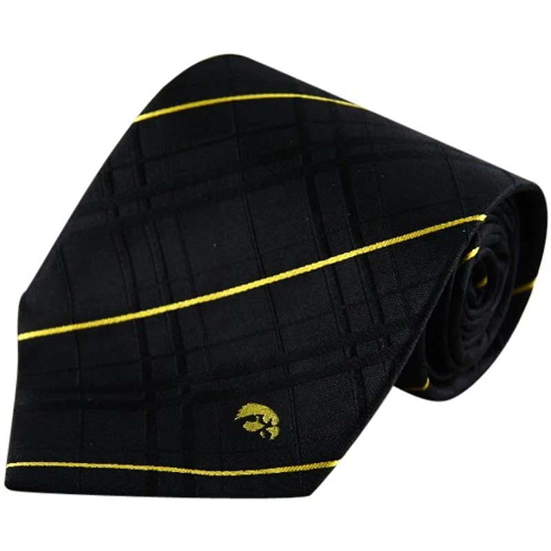 Iowa Hawkeyes Black Oxford Woven Tie