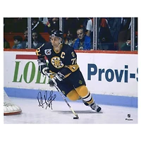 Ray Bourque Boston Bruins Autographed 16" x 20" Black Jersey Skating Photograph