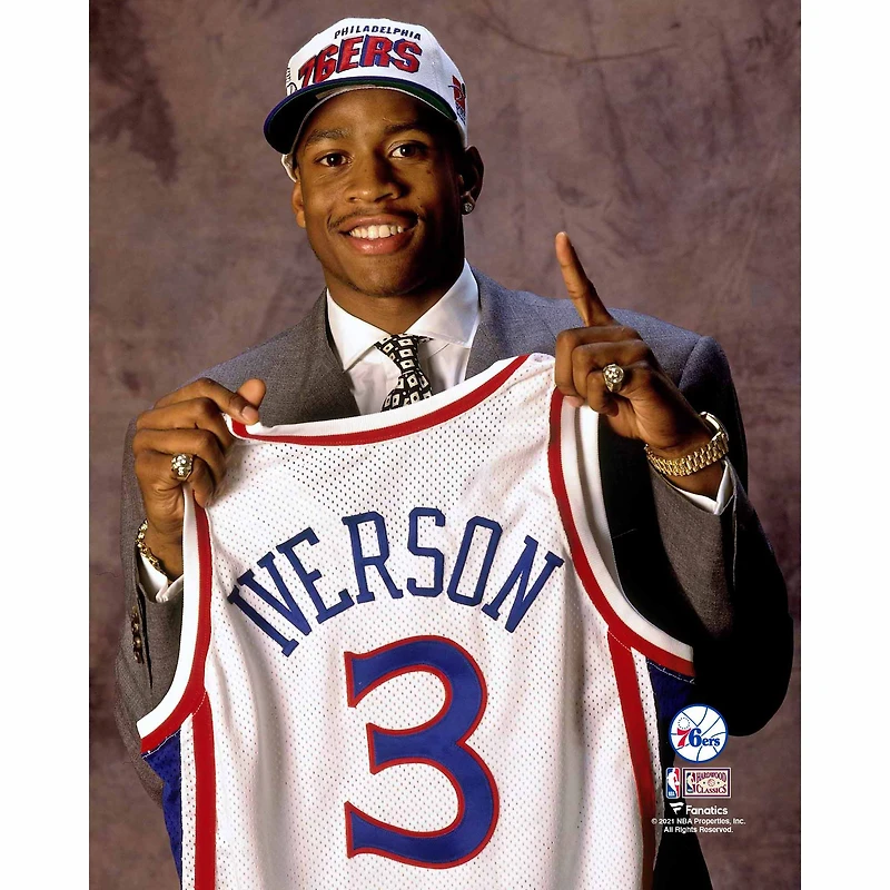 Allen Iverson Philadelphia 76ers Unsigned Draft Night #1 Overall Pick Portrait Photograph