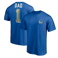 Men's Royal Golden State Warriors Number One Dad T-Shirt