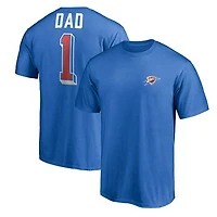 Men's Blue Oklahoma City Thunder Number One Dad T-Shirt