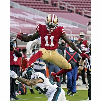 Brandon Aiyuk San Francisco 49ers Unsigned Hurdle Photograph