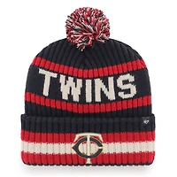 Men's '47  Navy Minnesota Twins Bering Cuffed Knit Hat with Pom