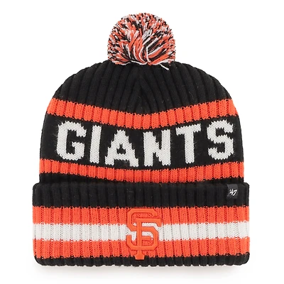 Men's '47  Black San Francisco Giants Bering Cuffed Knit Hat with Pom